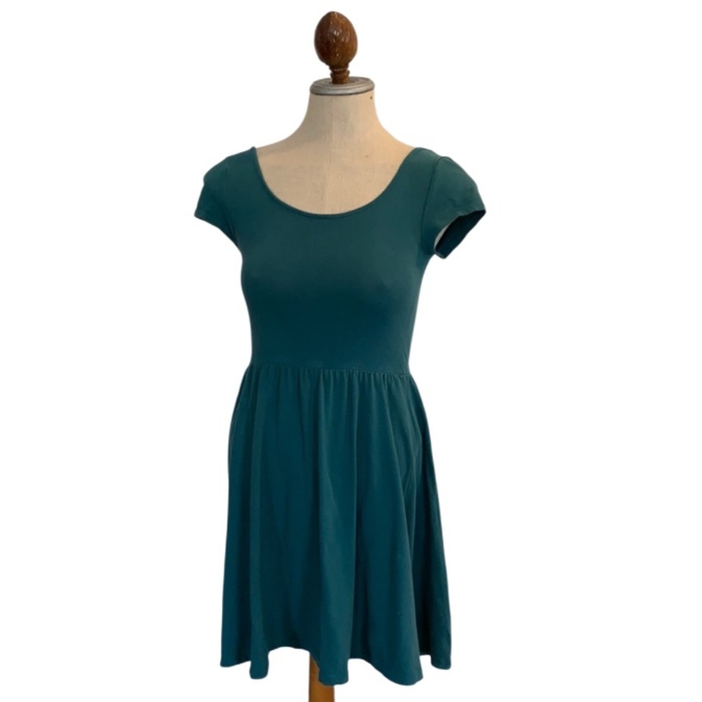 Mossimo green cotton dress short sleeve XS TP